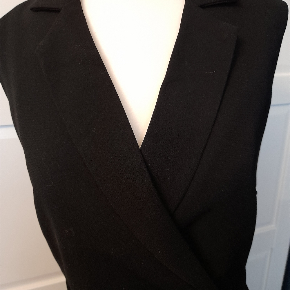 Frank and Oak Black belted dress